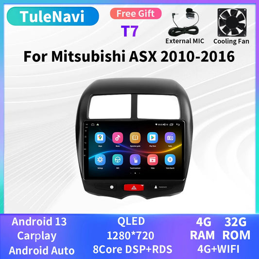 Car Stereo Radio for Mitsubishi ASX 2010-16 Android Auto CarPlay GPS Navi Screen