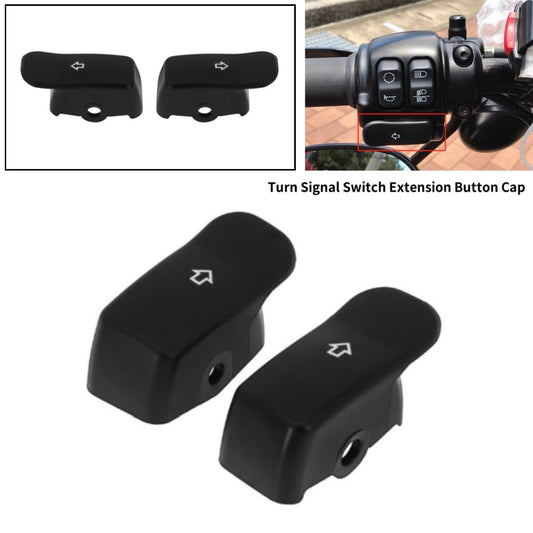 Black Extension Switch Button Cap Cover Turn Signal for Harley Touring Sportster
