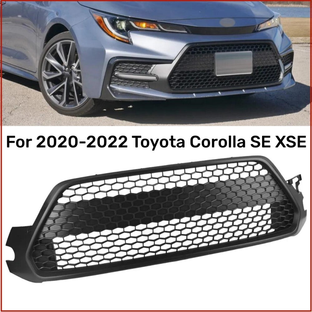 For 2020-2022 for Toyota for Corolla SE XSE Front Bumper Lower Grille Black