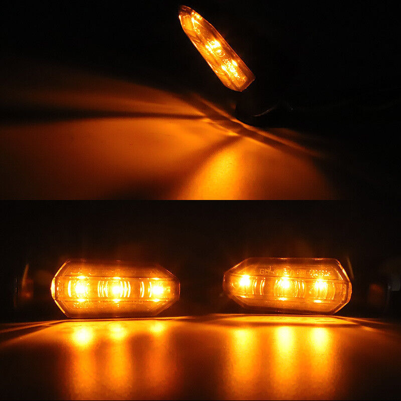 2X Motorcycle LED Turn Signals Blinker Light Indicator Amber for Kawasaki for Yamaha