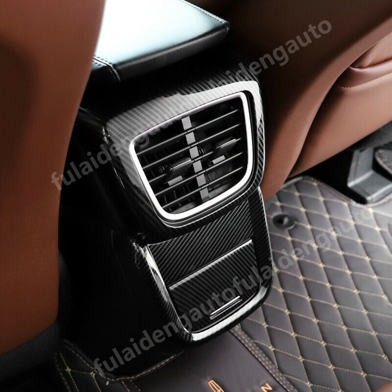 for Lincoln MKX 2016-2018 Carbon Fiber Interior Rear Air Vent Outlet Cover Trim