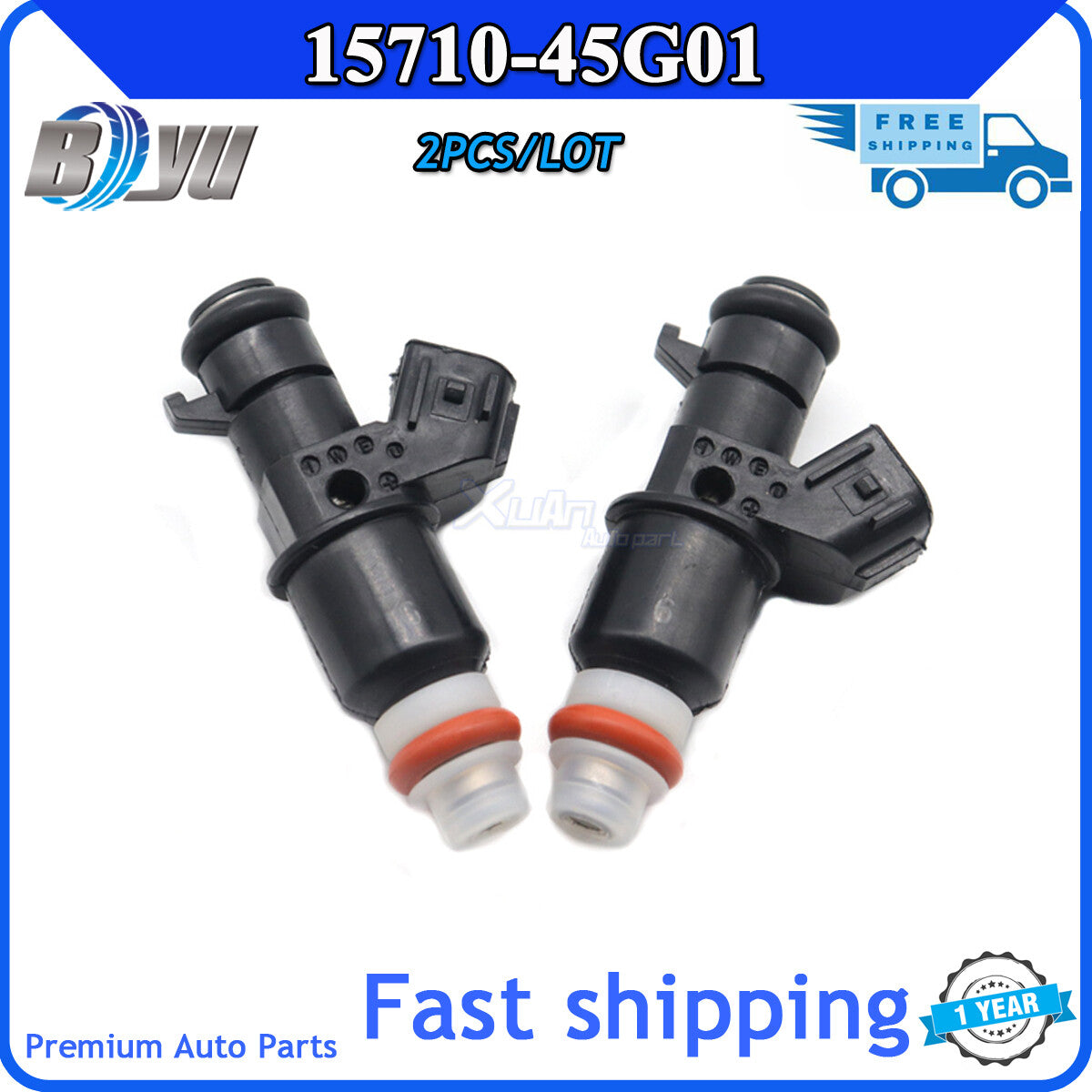 2-pack 15710-45G01 fuel injectors suitable for 2006-2009 for SUZUKI QUADRACER 450 LT-R450 LTR450