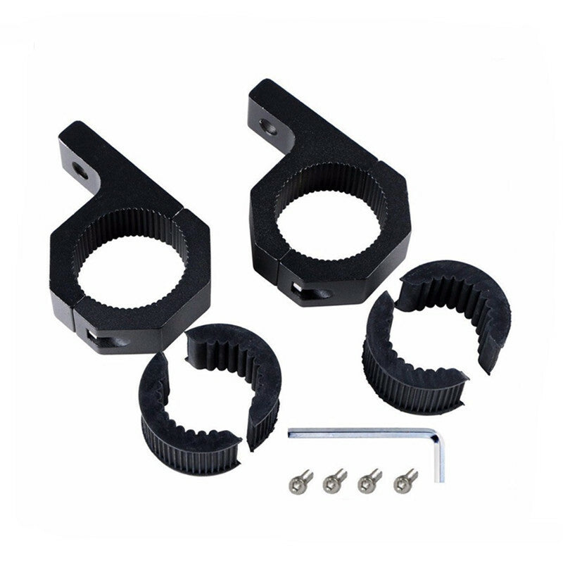 2Pcs Car Off Road Fog Work Light Aluminum Roll Bar Clamp Holder LED 30mm Bracket