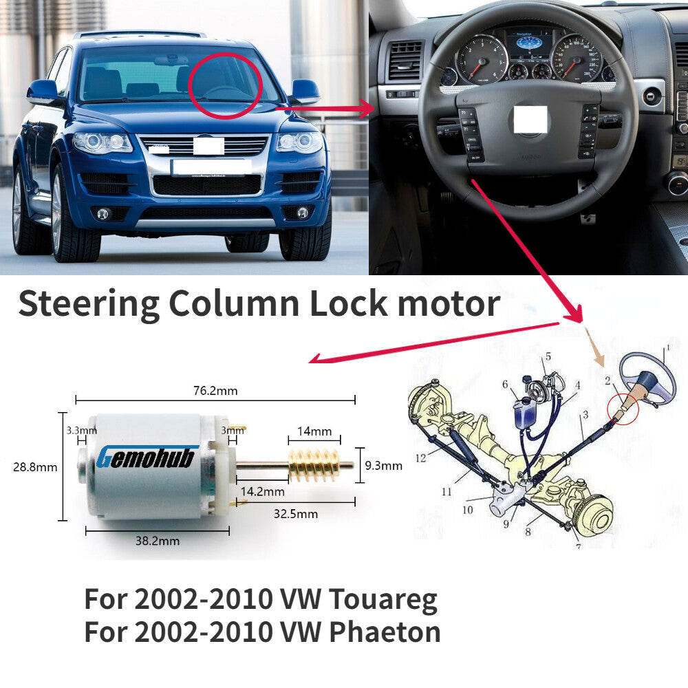 Steering Wheel Column Lock motor for 2002-2010 for Volkswagen Touareg for VW Phaeton US