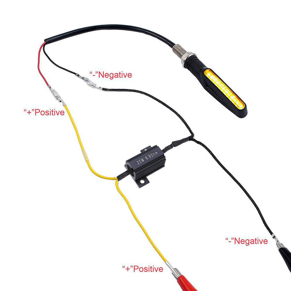 4 x 25W 6 Ohm Load Resistors for Fixing LED Bulbs for Fast Hyperflare Turn Signal Flashing