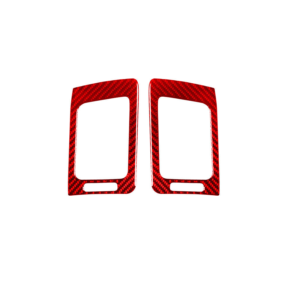 2Pcs Red Carbon Fiber Side Air Vent Cover Trim for Infiniti G37 Sedan 2010-2013