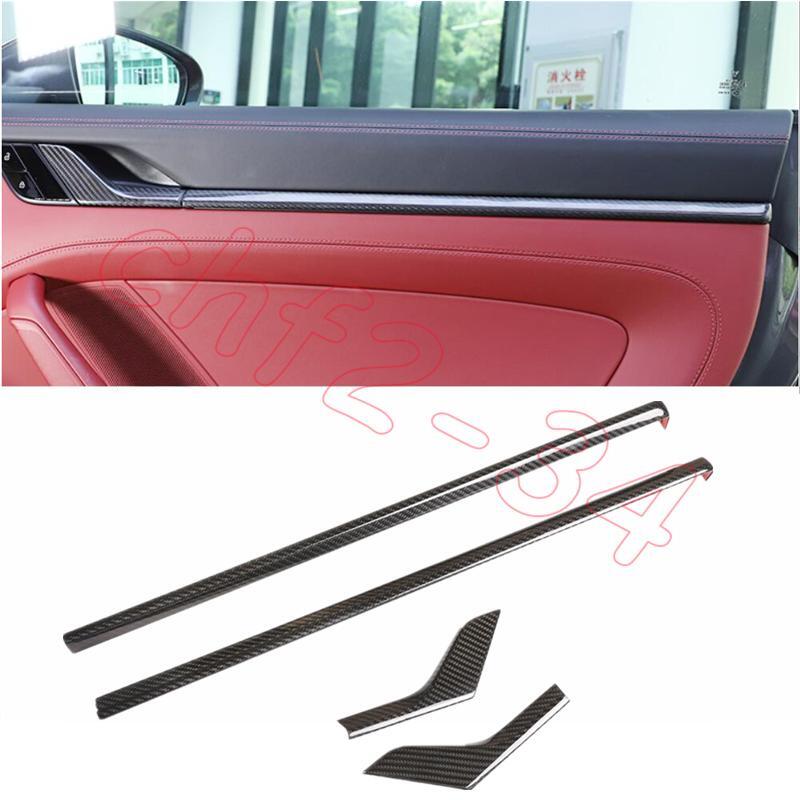 for Porsche 911 992 19-2023 Dry Carbon fiber Inner Door Armrest Decor Cover Trim