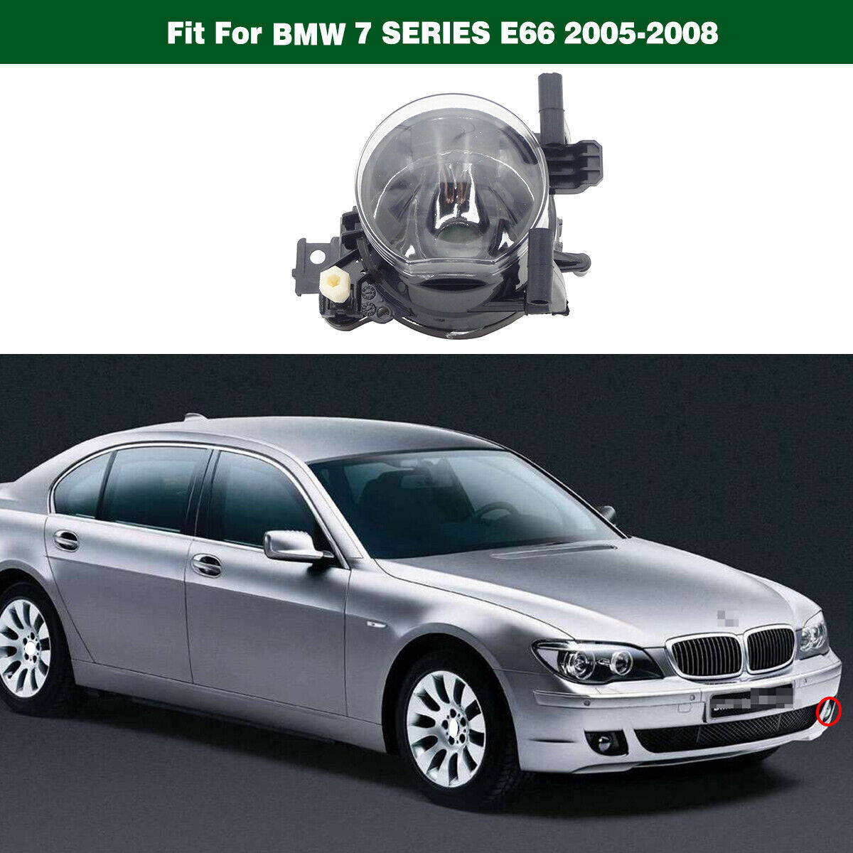 Front Bumper Fog Light Driving Lamp Left Side Fit for BMW 7SERIES E66 2005-2008