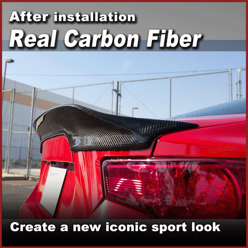 for Toyota 86 for Subaru BRZ 2012-2018 REAL CARBON Rear Trunk Boot Wing Spoiler Lip