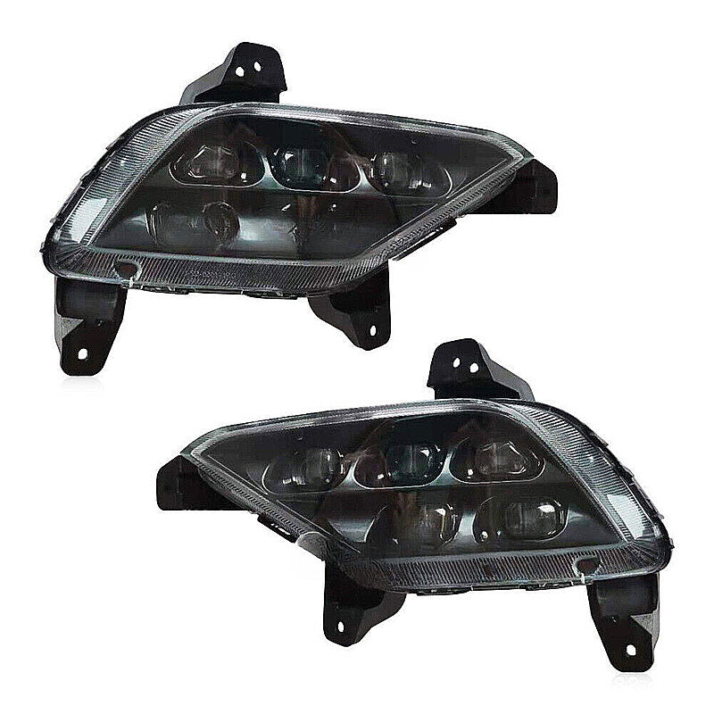 Dual LED front bumper fog lights and daytime running lights for 2015-2016 for Hyundai Azera Grandeur.