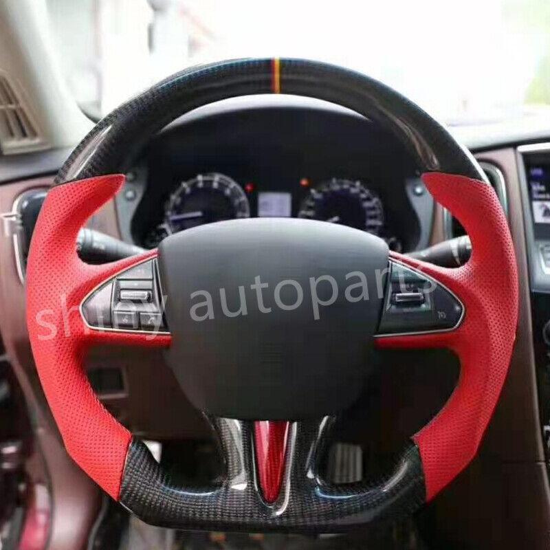 Custom-designed carbon fiber steering wheel for Infiniti Q50 and Q50L (2013-2017)