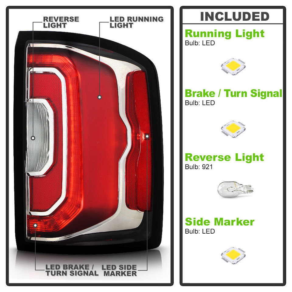 2016 2017 for GMC for Sierra 1500 LED Bright Edition