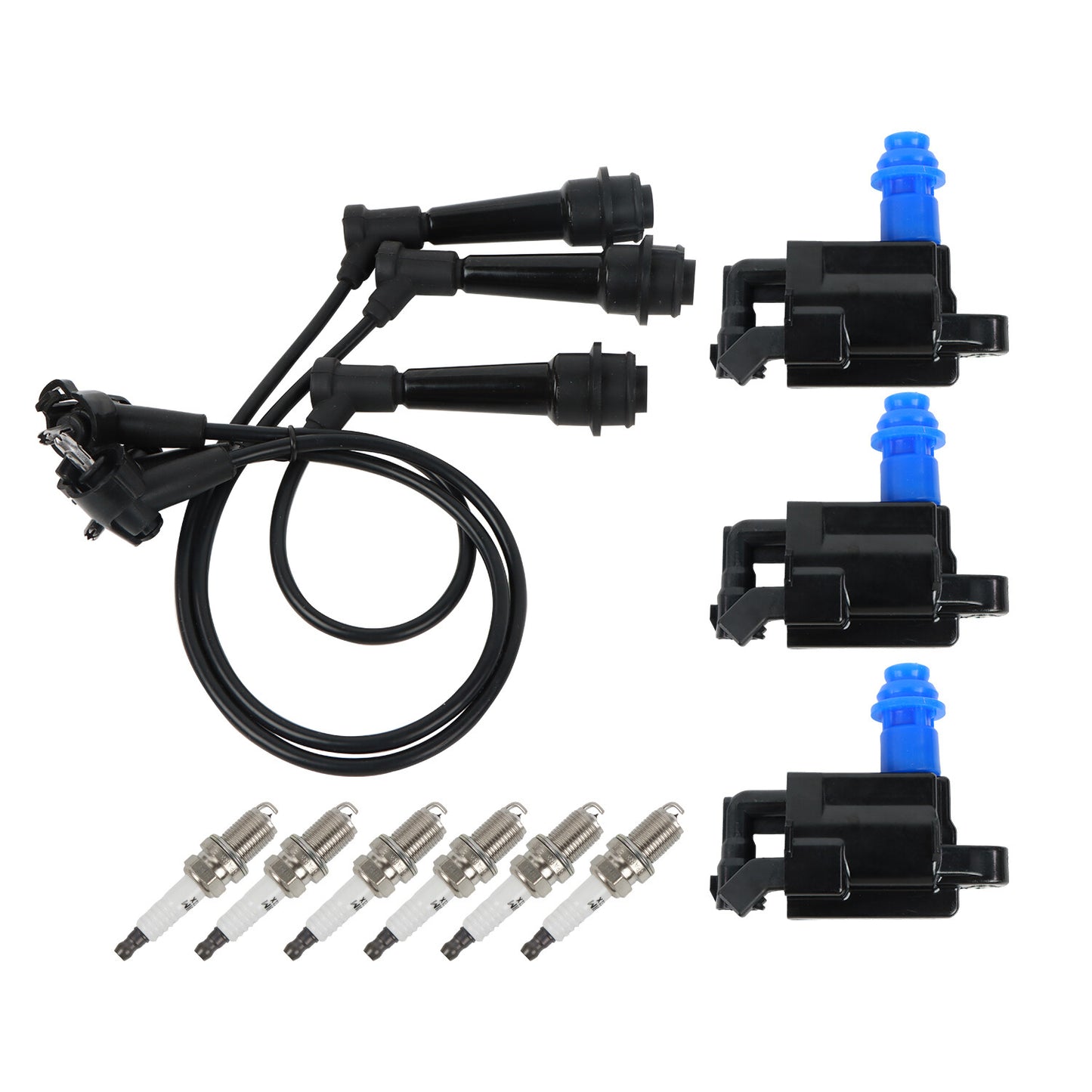 3 Ignition Coil, Wireset  6 Iridium Spark Plugs for 01-05 for Lexus GS300 UF228