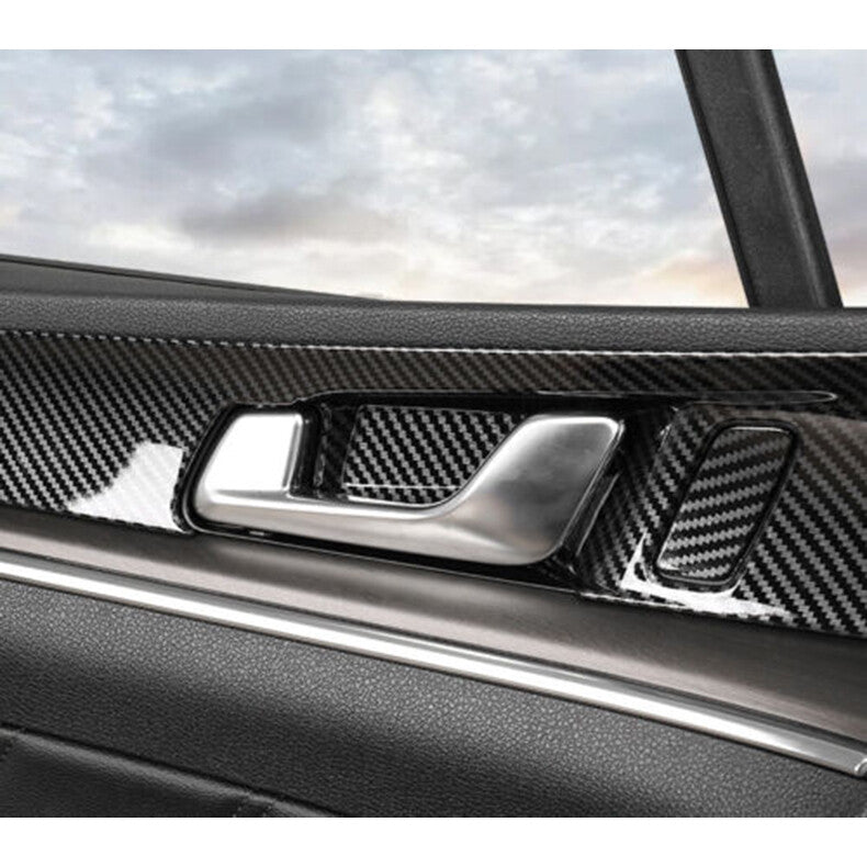 for Kia K5 2021-2023 Carbon Fiber Car Interior Door Handle Frame cover Trim 5pcs