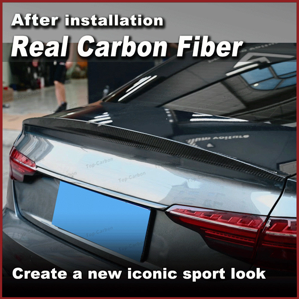 Fit for Audi A4 B9 B9.5 SLINE S4 2022-2024 REAL CARBON Rear Trunk Spoiler Wing