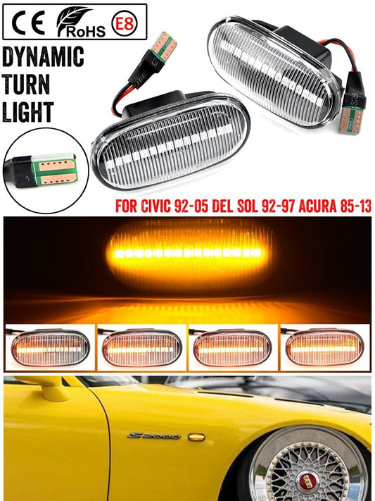 Dynamic Side Marker Turn Signal Light for Honda for Civic for Acura CRX for Civic Del Sol
