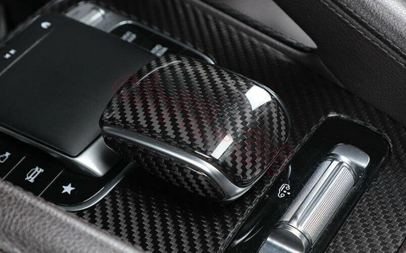 for Benz GLE GLS 2020-2022 Dry Carbon Fiber Central Console Gear Shift Knob Trim