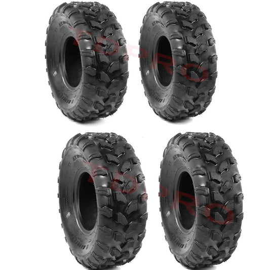 4-pack 19x7.00-8 tubeless all-terrain tires suitable for Suzuki LT80 and Z90 go-karts.
