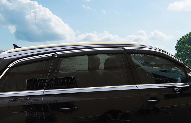 for Audi Q7 2020-2023 Window Visor Vent Shade Sun Rain Guard Deflector Cover 6Pc