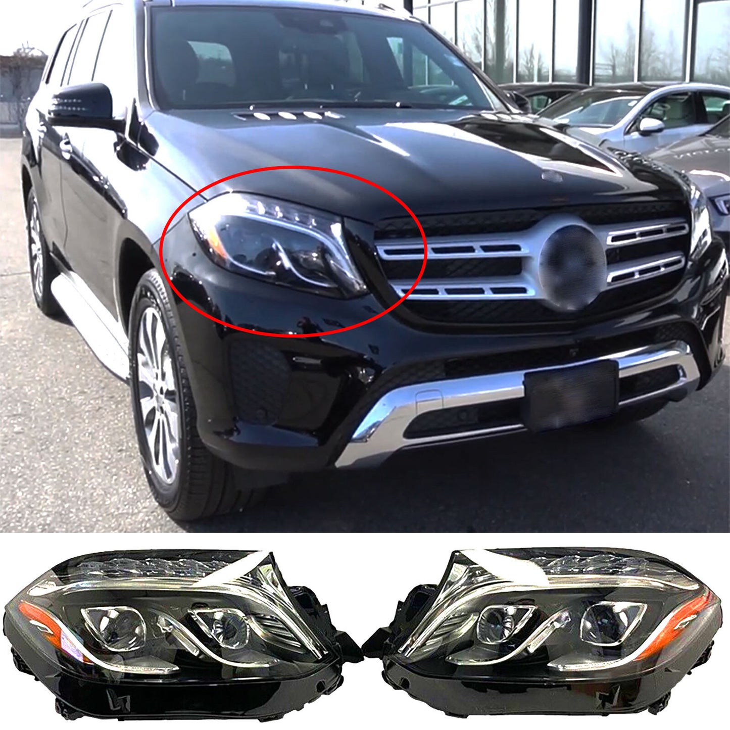 New 1669066603 Full LED Headlight Assembly for Mercedes-Benz GLS Class 2017-2019