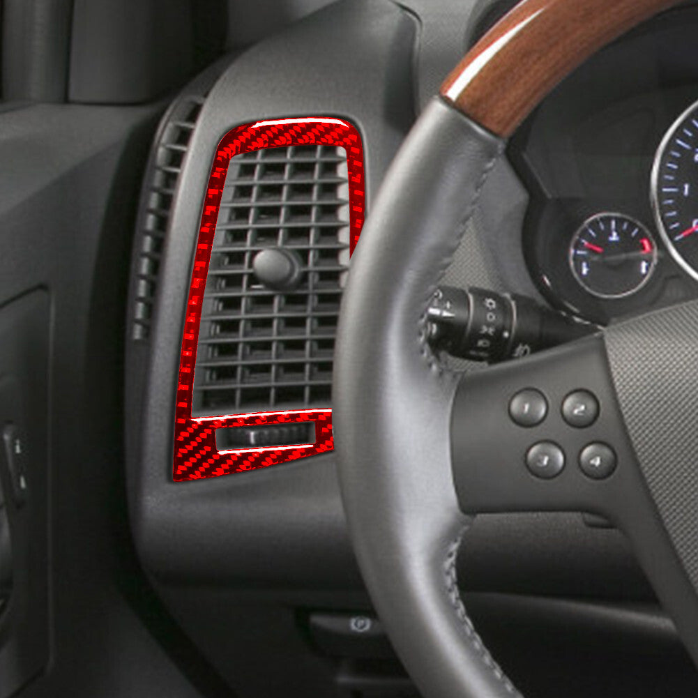 Red Carbon Fiber Air conditioner outlet Sticker Trim for Cadillac CTS 2003-2007