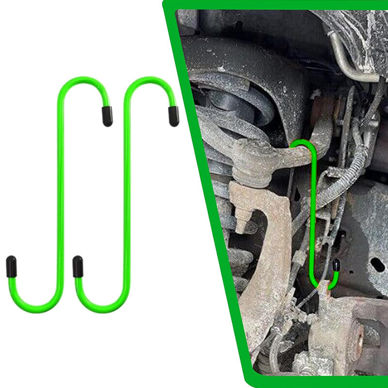 2Pcs Green Brake Caliper Hanger Hooks Steel Powder Coated (2 Piece Set)