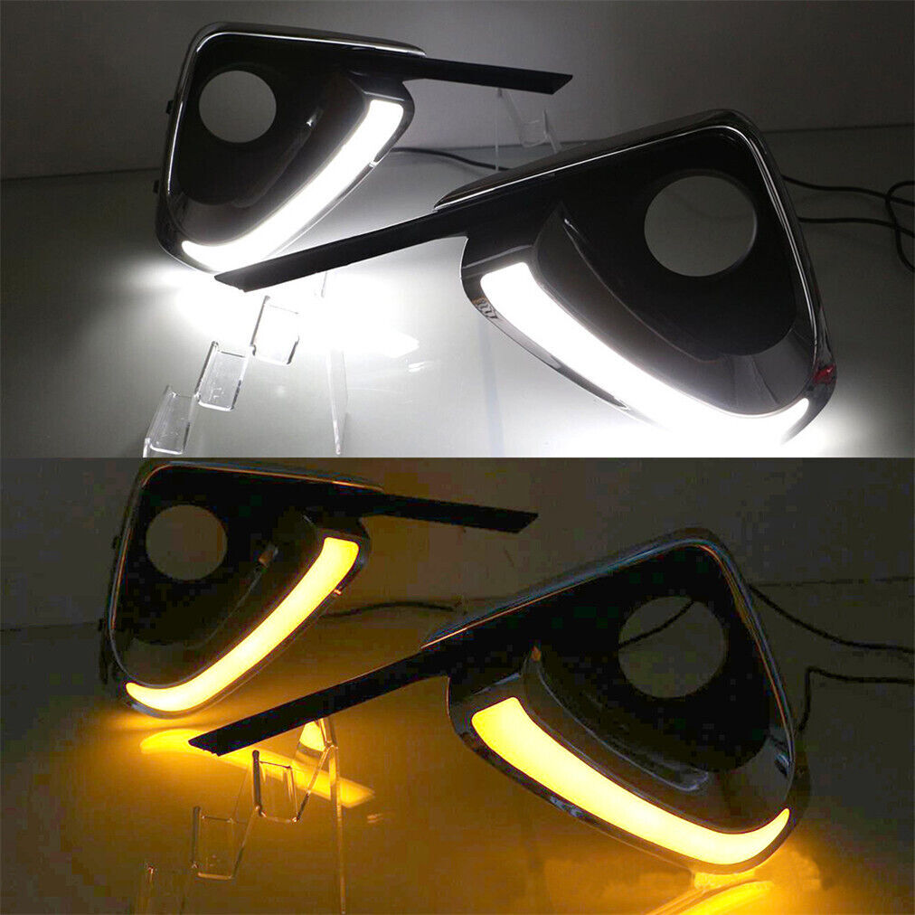 Fit for Toyota Fortuner 2016 2017-2018 LED DRL Daytime Running Fog Light Lamps