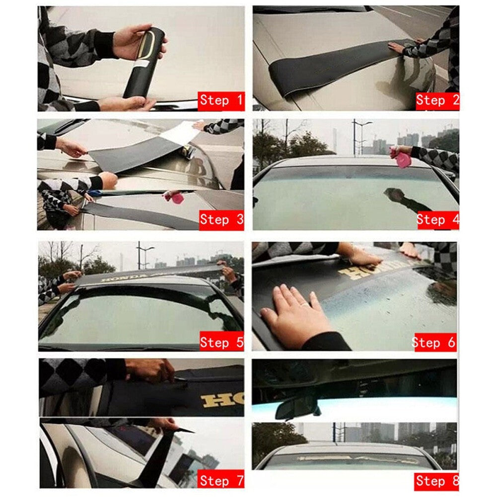Front and rear windshield decals, vinyl reflective car stickers, DIY window decorations