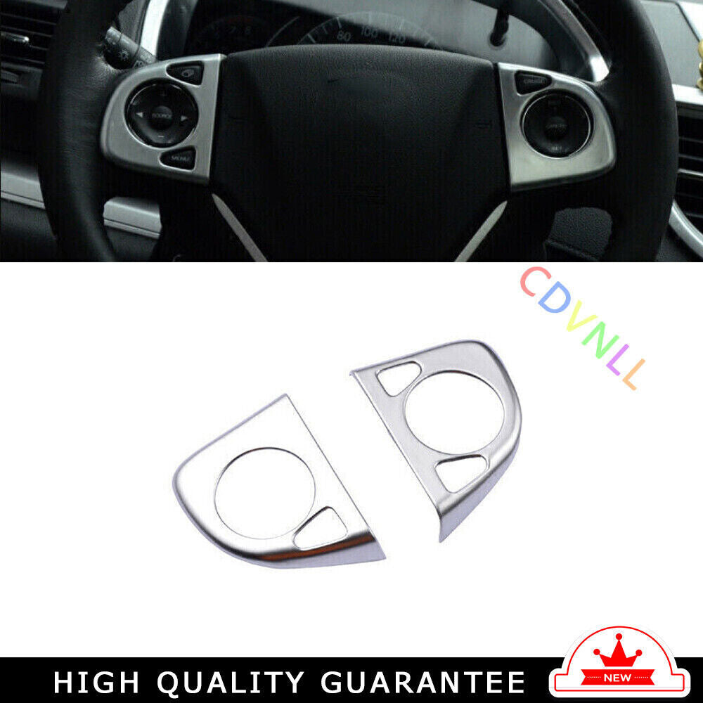 Interior Steering Wheel Button Frame for Honda CRV CR-V 2012-2016 Matte Silver