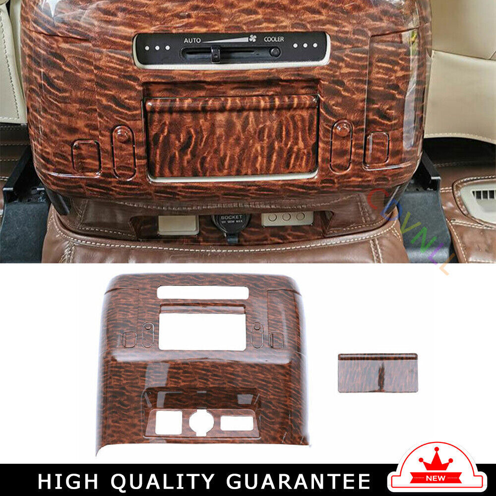 Inner Rear Air Outlet Vent Frame Trim for Nissan Armada Y62 2017-2020 Brown Wood