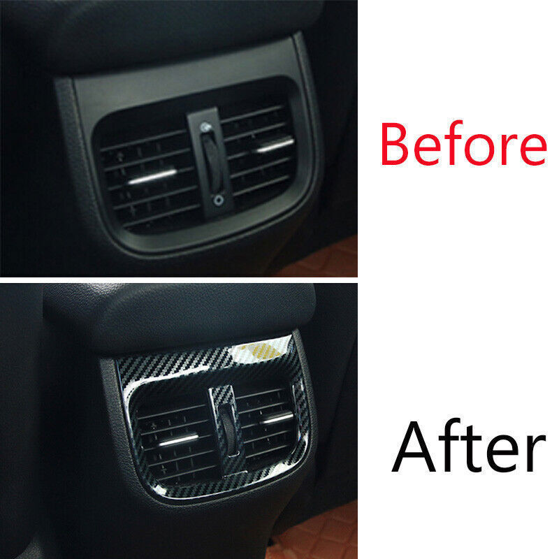 Rear Air Outlet Vent Frame Trim 1 for Kia K3 Forte 2019-2022 Steel Carbon Fiber