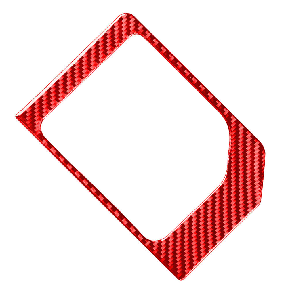 Inner Gear Shift Panel Cover Trim for Toyota Tundra 2014-2021 Carbon Fiber Red