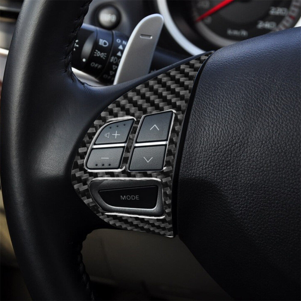 Steering Wheel Button Trim Interior Carbon Fiber for Mitsubishi Lancer 2008-2014