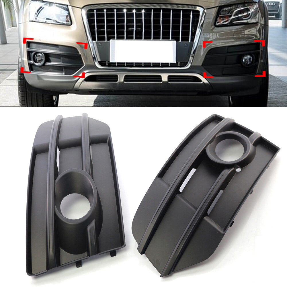 Front Bumper Fog Light Grille Fit for Audi Q5 Cross Country/Off-Road/Pick-up 09-17
