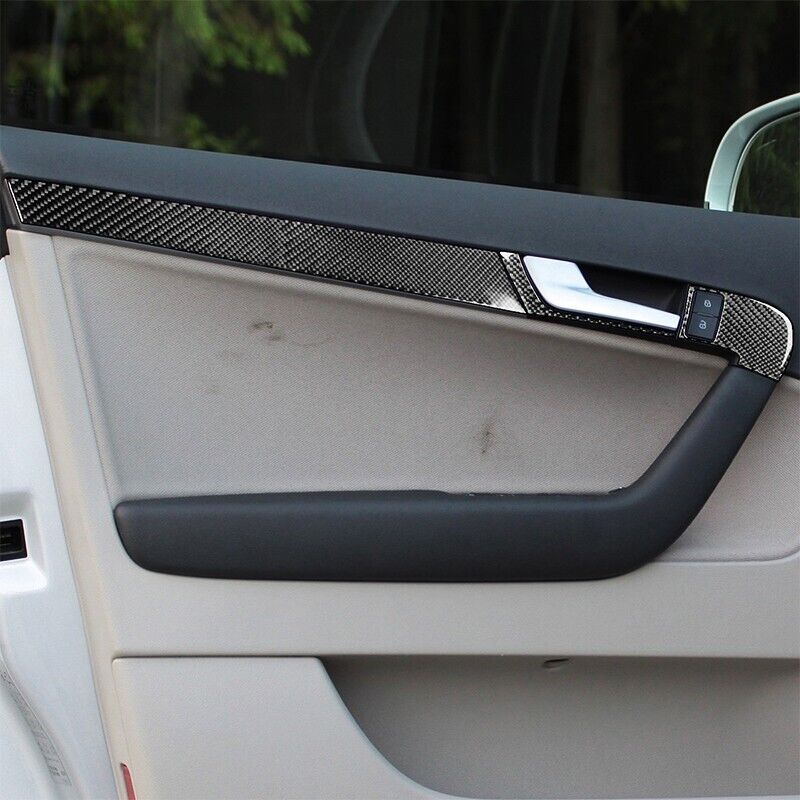 Real Carbon Fiber Car Door Panel Cover Trim Fit for Audi A3 S3 2006-2007 8PCS