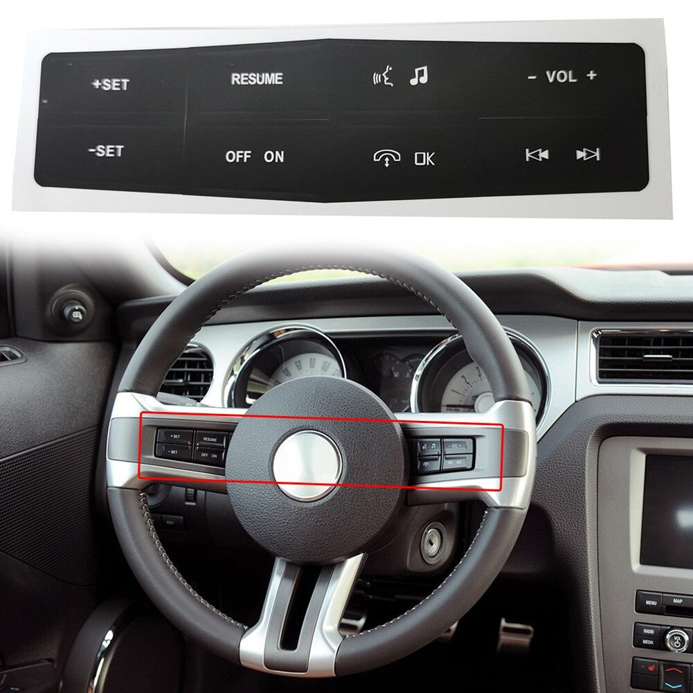 Steering wheel control button repair sticker decoration for Ford for Mustang 2010 - 2012