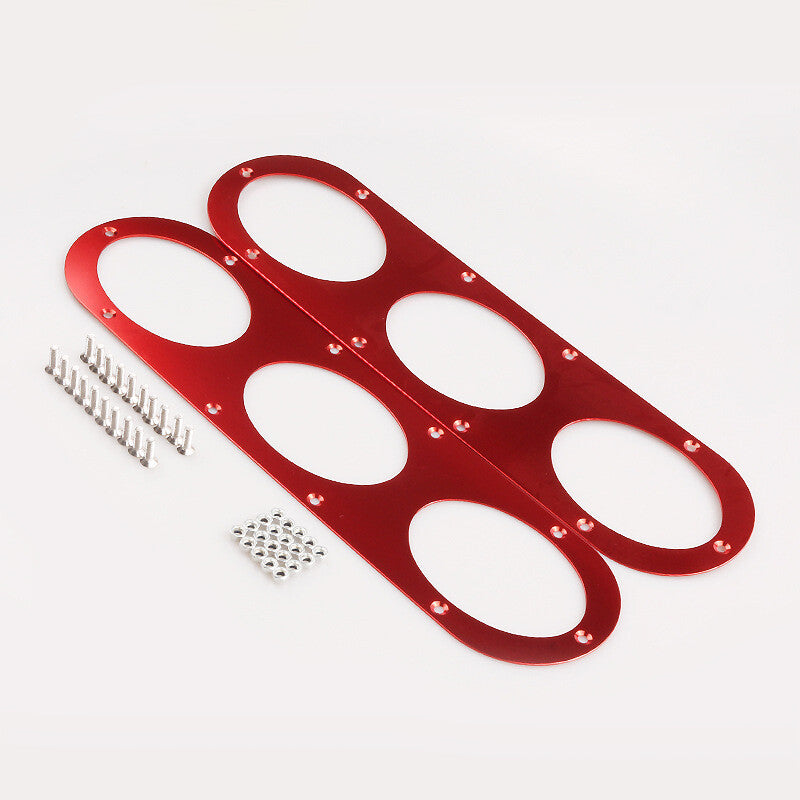 2Pcs Car Rear Bumper Race Air Diversion Diffuser Panels Kit Universal Red