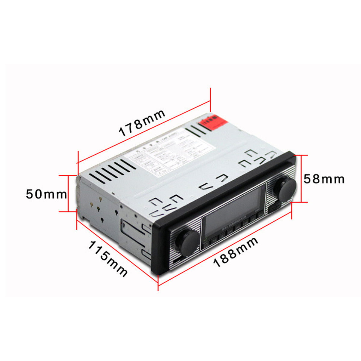 Car FM Radio Stereo Modern Bluetooth MP3 Player AUX SD Host Vintage With Remote