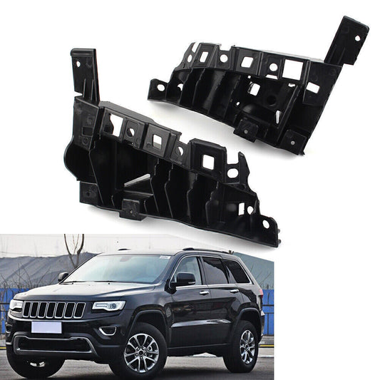 for Jeep Pair Front Bumper Face Bar Brackets Retainer Mounting Braces Lower