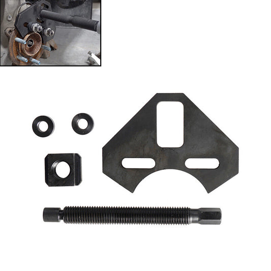 Wheel remover for black car wheels, bearings, and wheel hub removal tool kit for 5, 6, and 8 Lug wheels.