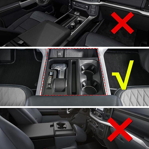 For 2021-2023 for Ford F150 F-150 Carbon Fiber Style Gear Shift Cover Trim 2pcs