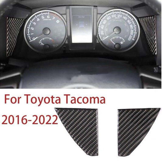 Genuine Carbon Fiber Dashboard Both Sided Bezel for Toyota Tacoma 16-22