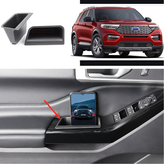 2-Piece Interior Front Door Storage Box Bracket for Ford Explorer 2020  2021