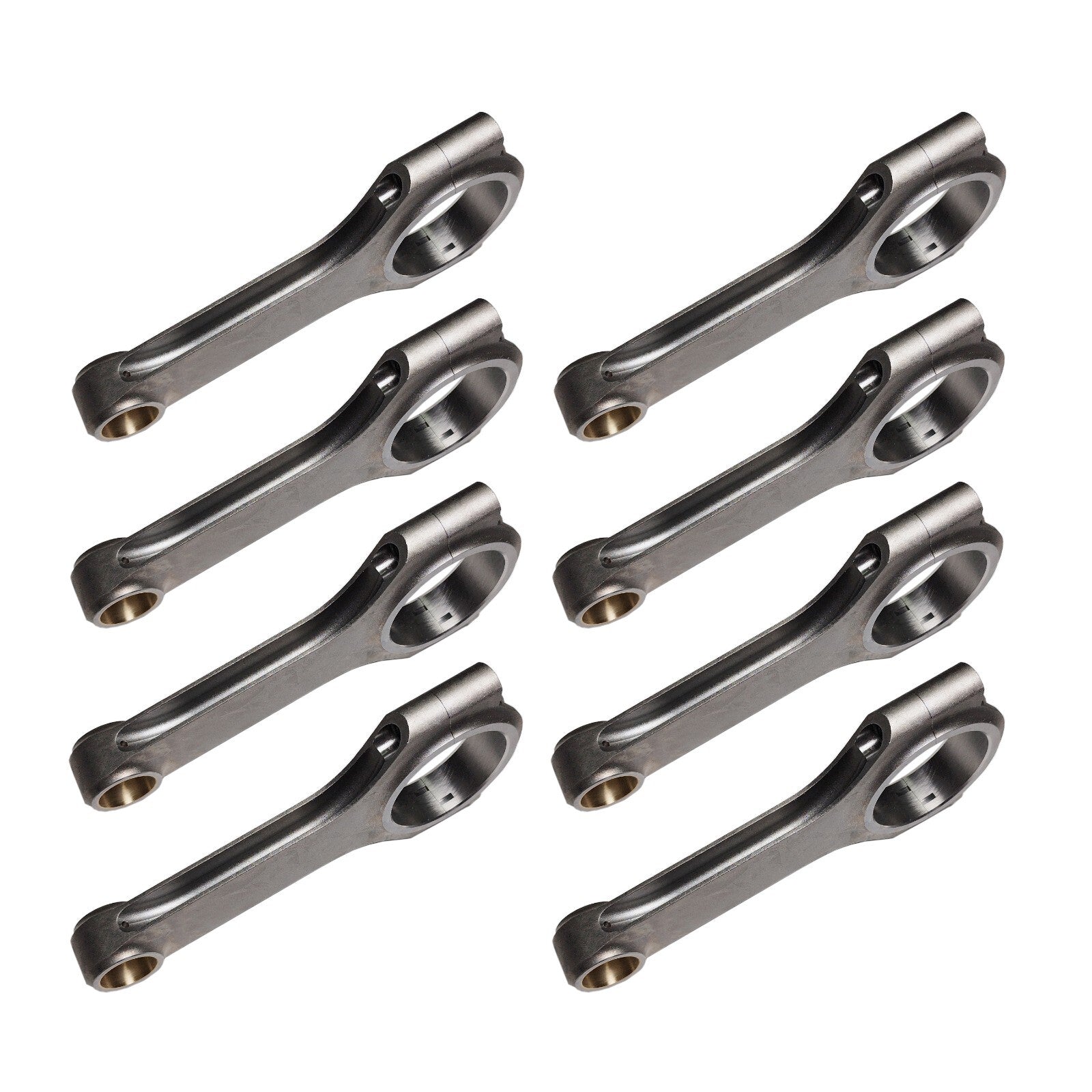 8x Forged 4340 H-Beam 6.125 inch Connecting Rods for Chevrolet /GM SBC 305 350 400 Boltless
