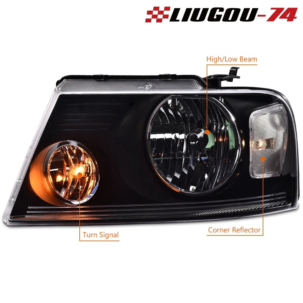 Suitable for 04-08 for Ford F150 pickups and 06-08 for Lincoln Mark LT transparent corner headlights (LG-).