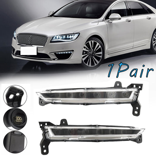 LED Daytime Parking Lamps Fog Lights Left Right for Lincoln MKZ 2017 2018-2020