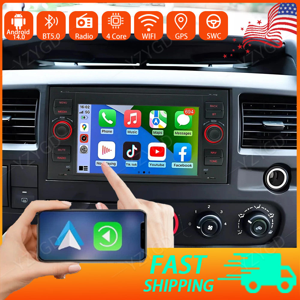 7CarPlay for Ford Transit Mk7 2007-2012 Android 14 Car Stereo Radio GPS Navi