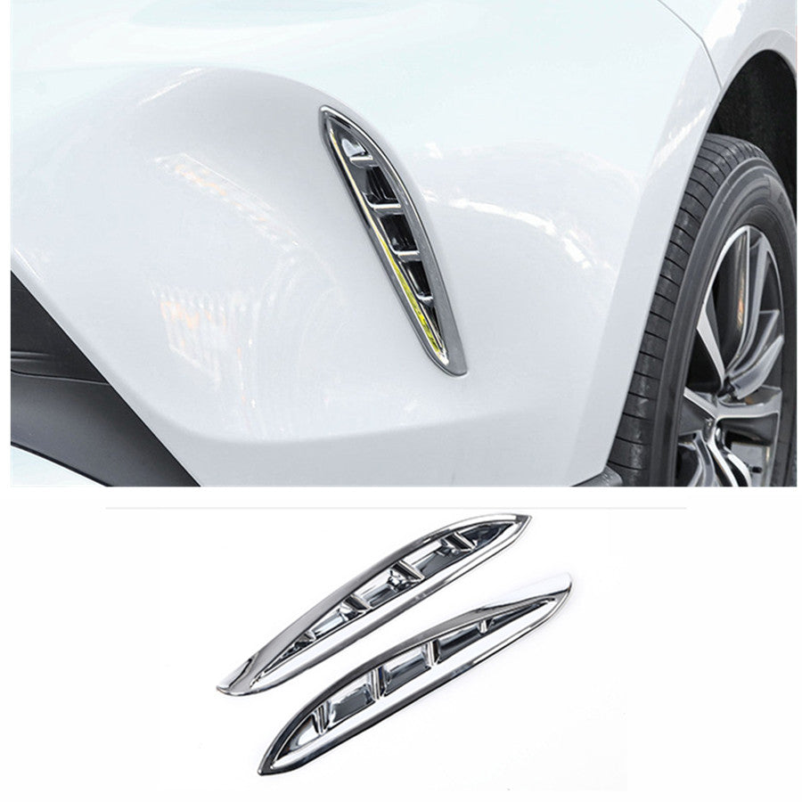 Chrome ABS Car Front Bumper Air Vent Inlet Cover Trim for Toyota Venza 2021-2023