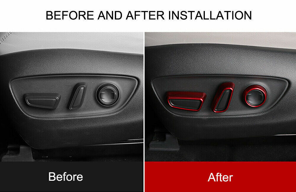 2020-2023 for Toyota Highlander Red Inner for Seat Adjustment Button Cover Trim 6X