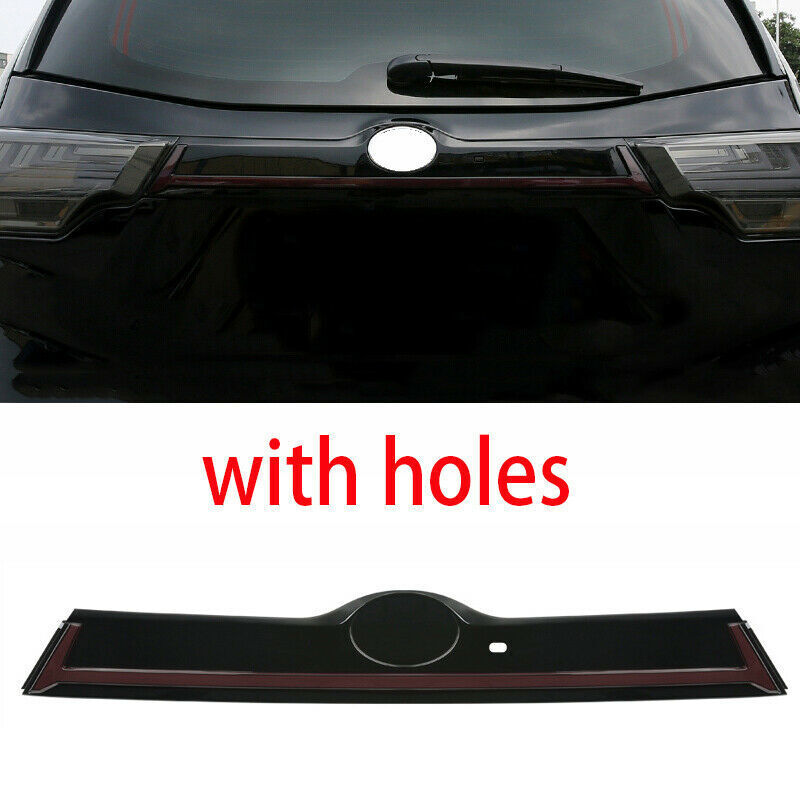 for Toyota Highlander 2014-2019 Black Tail Gate Trunk LED Tail Light Cover Trim
